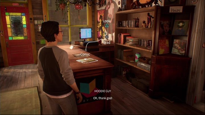You can look around after entering the shop - Life is Strange True Colors: Steph and Charlotte - walkthrough - Episode 2 Lanterns - Life is Strange True Colors Guide
