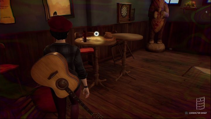 The paper is on a small table in the smaller area of the bar - Life is Strange True Colors: Chapter 3, Memories - list - Memories - Life is Strange True Colors Guide