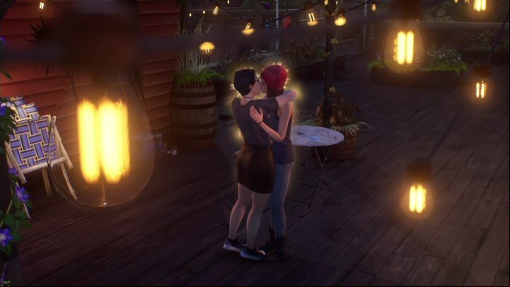 During the scene on the rooftop you can kiss her or hug her, it won't affect what happens next - Life is Strange True Colors: Romances - list - Basics - Life is Strange True Colors Guide