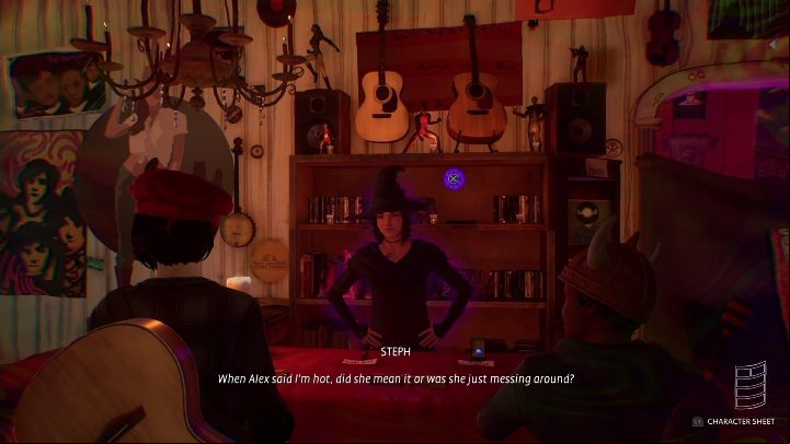 If you've chosen Steph at the beginning of the chapter, you can check her mind - Life is Strange True Colors: LARP - walkthrough - Chapter 3 Monster or Mortal - Life is Strange True Colors Guide
