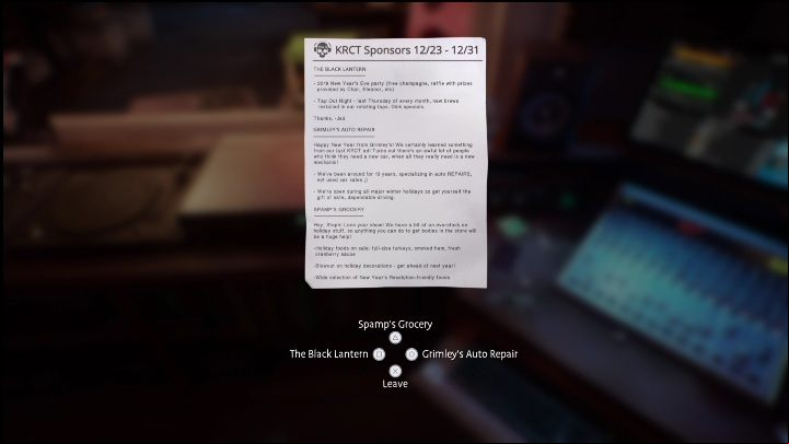 As usual, start your day with information about sponsors - Life is Strange True Colors Wavelengths: Winter - walkthrough - Wavelengths DLC - Life is Strange True Colors Guide