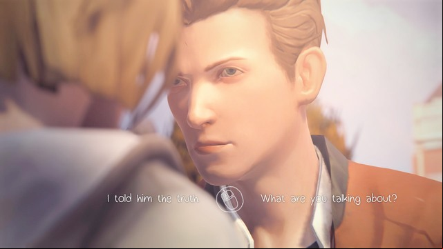 Nathan (the same Guy who had a gun in the ladies room) will attack you during your conversation with Warren - Life is Strange: Chrysalis, Chapter 4 - Walkthrough - Life is Strange Game Guide & Walkthrough