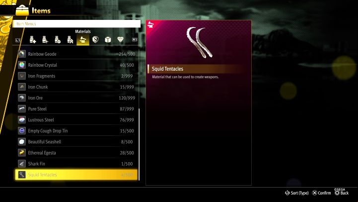 2 - Infinite Wealth: How to obtain Shark Fin and Squid Tentacles crafting materials? - FAQ - Like a Dragon Infinite Wealth Guide