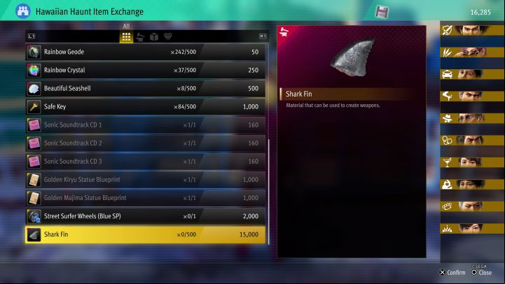 5 - Infinite Wealth: How to obtain Shark Fin and Squid Tentacles crafting materials? - FAQ - Like a Dragon Infinite Wealth Guide