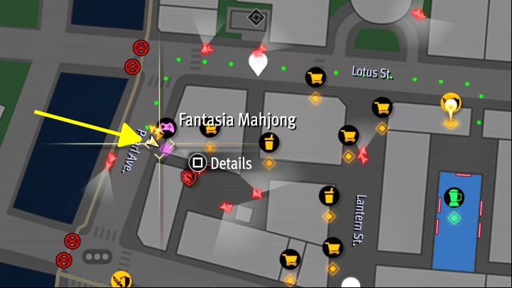 The object to be photographed is a small panda above the elevator, which is traveling to the Fantasia Mahjong place on Pearl Ave - Infinite Wealth: All Photo Rally in Downtown, Chinatown and District Five - Photos for Photo Rally - Like a Dragon Infinite Wealth Guide