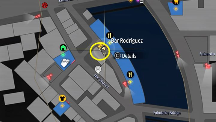 The venue in question is in the central part of Bar District, across the street from Bar Rodriguez - Infinite Wealth: Photo Rally in Bar District in Yokohama - Photos for Photo Rally - Like a Dragon Infinite Wealth Guide