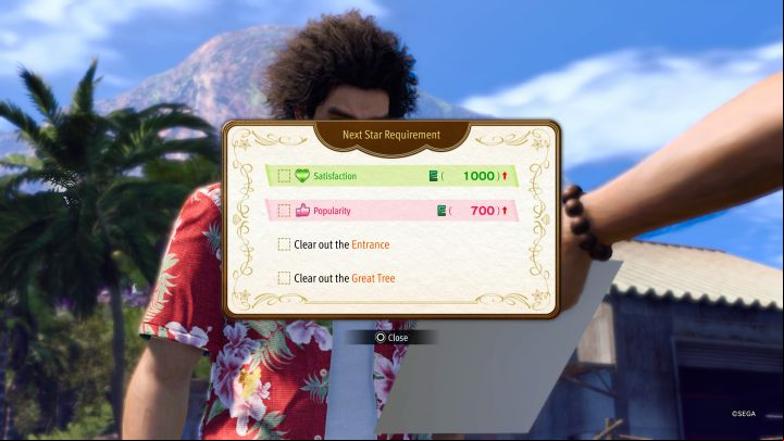 How to unlock: Transformed Dondoko Island into a 4-star resort - Infinite Wealth: List of all Trophies / Achievements, trophy guide - Appendix - Like a Dragon Infinite Wealth Guide