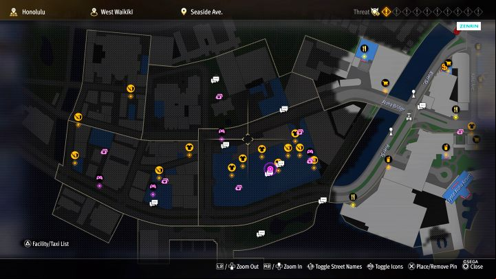 When exploring new locations, pay attention to the Threat of each region which warns about the strength of the enemies residing there - Infinite Wealth: How to unlock Honolulu, Hawaii location? - FAQ - Like a Dragon Infinite Wealth Guide