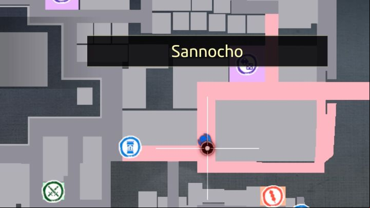 Unlocking the mission: Visit the south-eastern part of the district (Sannocho) - Like a Dragon Ishin: List of Substories in Rakugai - Substories - Like a Dragon Ishin Guide