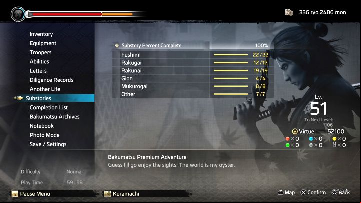 You can check your current progress in the Pause Menu under the Substories tab - Like a Dragon Ishin: List of all Substories, walkthrough - Substories - Like a Dragon Ishin Guide