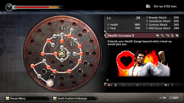 The Health bar shows the amount of health points your hero has - Like a Dragon Ishin: How to extend Health and Heat gauges? - Ryoma and character development - Like a Dragon Ishin Guide
