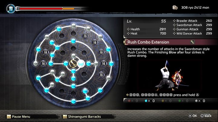 On the trees, you can find skills that extend combo in the series - Like a Dragon Ishin: List of best skills - Basics - Like a Dragon Ishin Guide