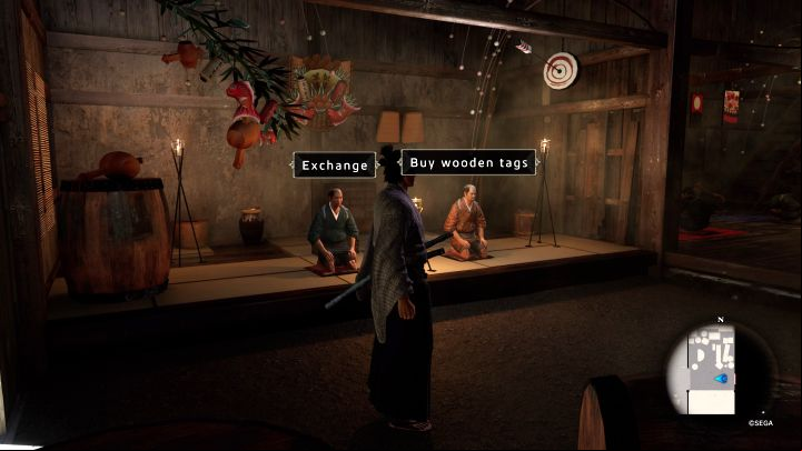 In the casino, you have to exchange coins for Wooden Tags - you use them in all gambling games - Like a Dragon Ishin: Where is the casino? - Activities - Like a Dragon Ishin Guide