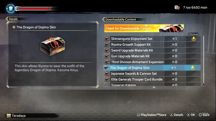 After talking to Bob, a list of DLCs will be displayed - Like a Dragon Ishin: Bakumatsu Bob - DLC - Appendix - Like a Dragon Ishin Guide