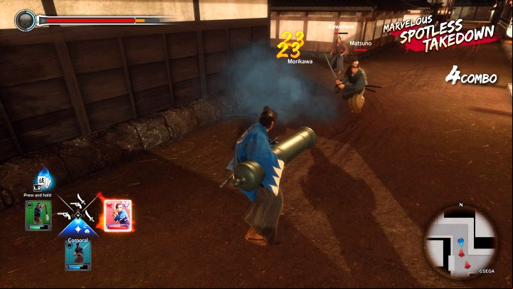 In order to select a Special weapon during combat, you need to - Like a Dragon Ishin: How to use Special weapons (spears, cannons)? - Ryoma and character development - Like a Dragon Ishin Guide