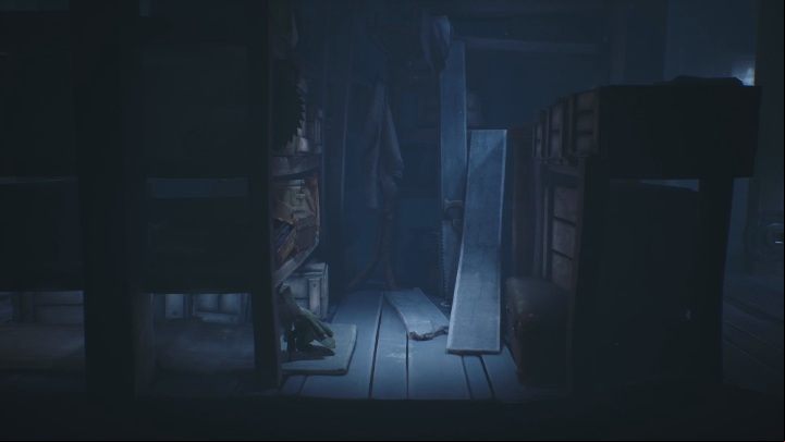 Use the board located right next to the dresser and slide down safely - Little Nightmares 2: A Cottage in the Forest - Chapter 1 walkthrough - Chapter 1 - Forest - Little Nightmares 2 Guide