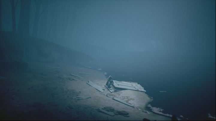 In order to proceed to the next chapter, you must swim across a body of water - Little Nightmares 2: Escaping the Hunter - Chapter 1 walkthrough - Chapter 1 - Forest - Little Nightmares 2 Guide