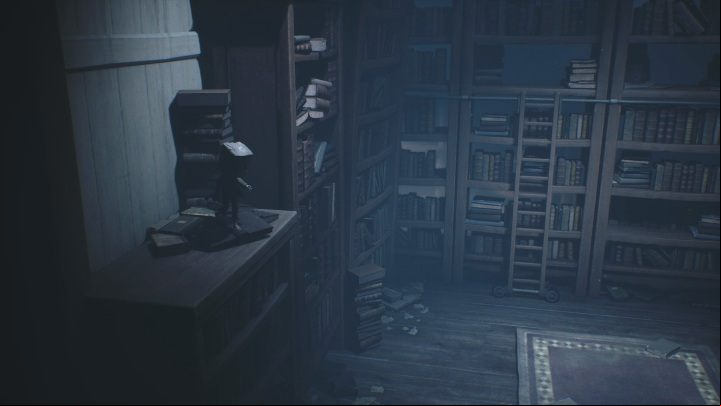Start by quietly stepping off the ledge - Little Nightmares 2: The Library - Chapter 2 Orphanage walkthrough - Chapter 2 - Orphanage - Little Nightmares 2 Guide