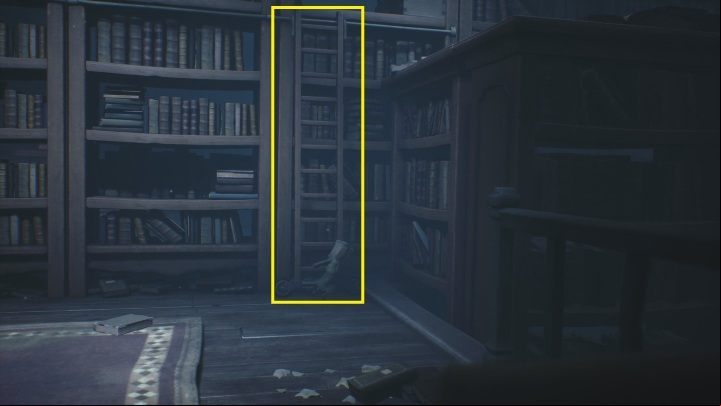 Move the ladder as far to the right as possible - Little Nightmares 2: The Library - Chapter 2 Orphanage walkthrough - Chapter 2 - Orphanage - Little Nightmares 2 Guide