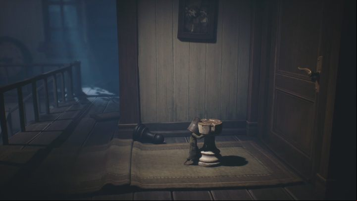 To enter the room, you must pick up the top of the rook and place it on the pawn - Little Nightmares 2: The Library - Chapter 2 Orphanage walkthrough - Chapter 2 - Orphanage - Little Nightmares 2 Guide