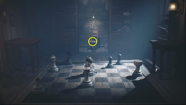 If you arrange the figures correctly, a age will open, revealing the key to you - Little Nightmares 2: The Library - Chapter 2 Orphanage walkthrough - Chapter 2 - Orphanage - Little Nightmares 2 Guide