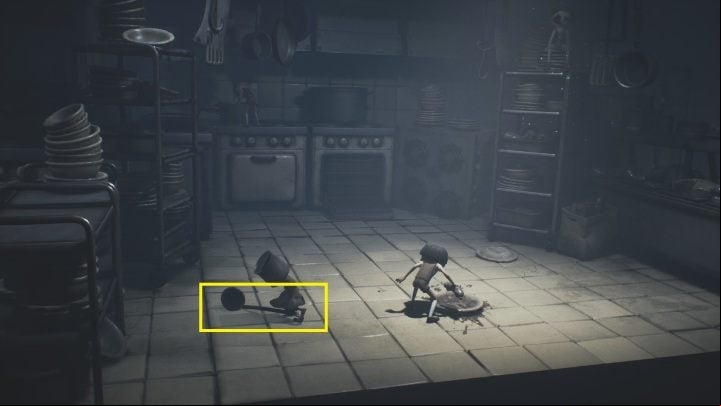Let's start with the fact that you need to grab a ladle - Little Nightmares 2: Kitchen - Chapter 2 Orphanage walkthrough - Chapter 2 - Orphanage - Little Nightmares 2 Guide