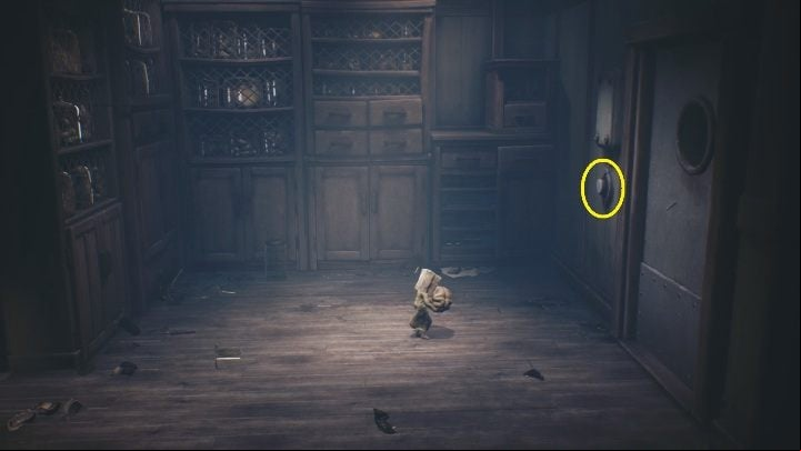 Grab the brain which easily survived the fall - Little Nightmares 2: Kitchen - Chapter 2 Orphanage walkthrough - Chapter 2 - Orphanage - Little Nightmares 2 Guide