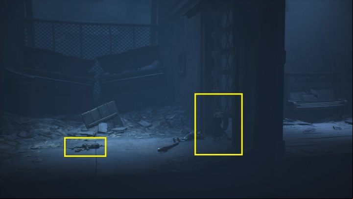 After killing the girl, lift the grid blocking the age and then pick up the key from the corpse - Little Nightmares 2: Escape from School - Chapter 2 Orphanage walkthrough - Chapter 2 - Orphanage - Little Nightmares 2 Guide