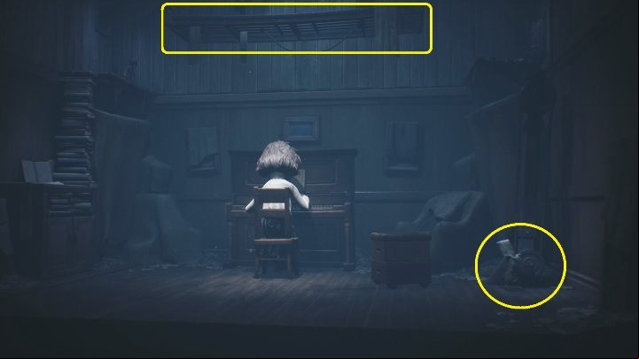 Your task is to reach the crank that adjusts the height of the metal shelf - Little Nightmares 2: Escape from School - Chapter 2 Orphanage walkthrough - Chapter 2 - Orphanage - Little Nightmares 2 Guide