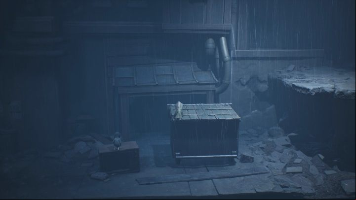 To get further you need to move the container, so that it is as close to the right edge as possible - Little Nightmares 2: Escape from School - Chapter 2 Orphanage walkthrough - Chapter 2 - Orphanage - Little Nightmares 2 Guide