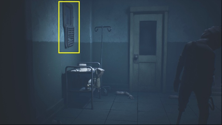 You will get out of the room by jumping onto a cabinet and then into the ventilation shaft - Little Nightmares 2: Fuses - Chapter 3 Hospital walkthrough - Chapter 3 - Hospital - Little Nightmares 2 Guide