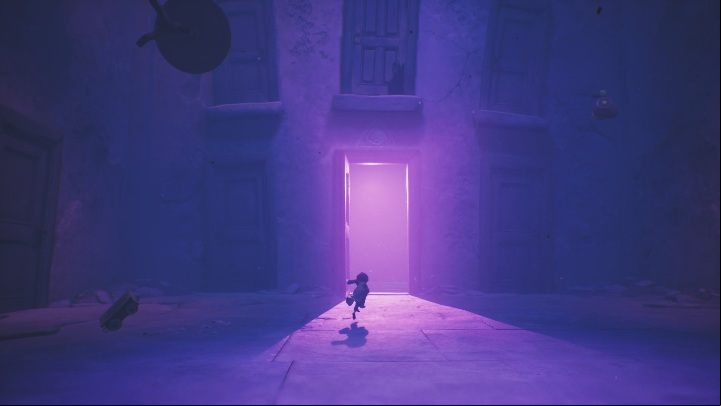 When you try to run into the middle door it will slam shut in front of your nose - Little Nightmares 2: Door Puzzles - Chapter 5 walkthrough - Chapter 5 - The Signal Tower - Little Nightmares 2 Guide