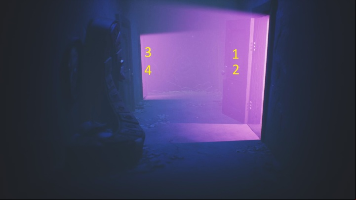 You will see the first such door in a narrow hallway - Little Nightmares 2: Door puzzle - which ones to pick? - Puzzles - Little Nightmares 2 Guide