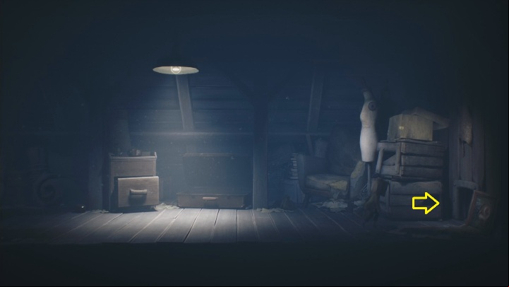 When Nom opens the age, further run after him to the next part of this floor - Little Nightmares 2: The Nomes Attic walkthrough - The Nomes Attic DLC - Little Nightmares 2 Guide