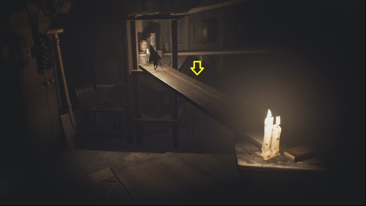 The figure will light a match, which will be the only source of light - Little Nightmares 2: The Nomes Attic walkthrough - The Nomes Attic DLC - Little Nightmares 2 Guide