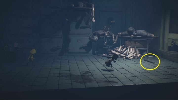 Then pick up the pipe - Little Nightmares 2: Escape - Chapter 3 Hospital walkthrough - Chapter 3 - Hospital - Little Nightmares 2 Guide