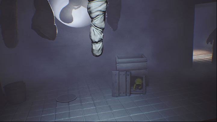 Hide from the cook and run for the elevator once hes busy. - Little Nightmares: Get the next key - walkthrough - The Kitchen - Little Nightmares Game Guide