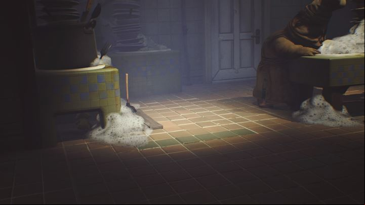 This time, youll have to cross a rather large hall, in which a pair of cooks is washing the dishes. - Little Nightmares: Get the next key - walkthrough - The Kitchen - Little Nightmares Game Guide