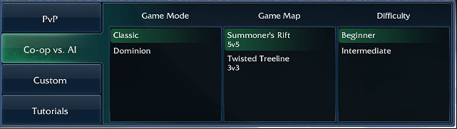 In this mode a team of 3 or 5 players fight against Bots (AI controlled champions) - Game Modes | Basic Gameplay - Basic Gameplay - League of Legends Game Guide