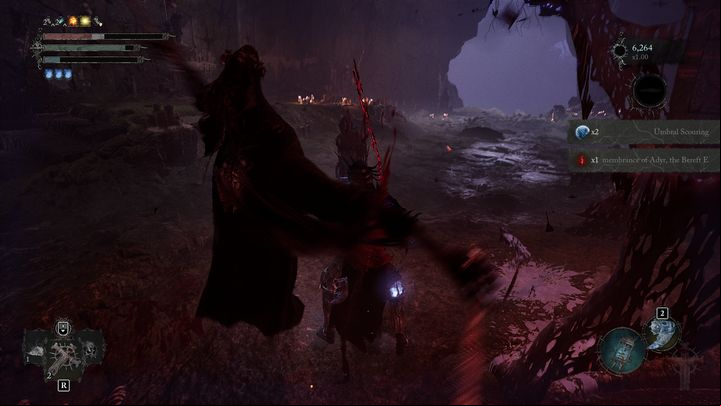 When this happens, you will receive 2 Umbral Scourings and the Remembrance of Adyr, the Bereft Exile - Lords of the Fallen: How to defeat the boss Adyr, the Bereft Exile? - Main - Lords of the Fallen Guide