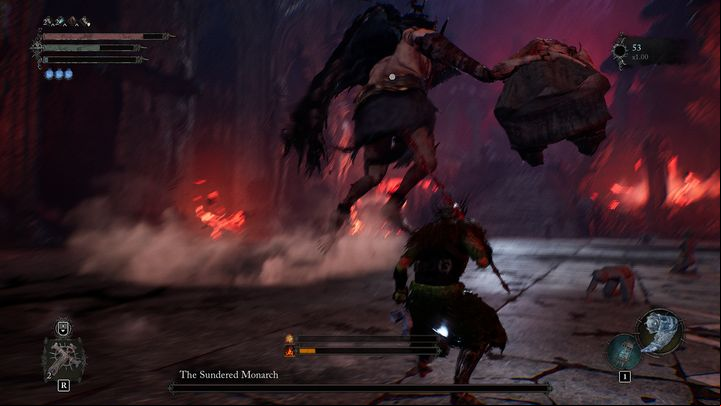 When the boss's health is low, he will return to his original location - Lords of the Fallen: How to defeat boss The Sundered Monarch? - Main - Lords of the Fallen Guide