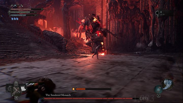 We strongly recommend attacking him from a distance in this phase - Lords of the Fallen: How to defeat boss The Sundered Monarch? - Main - Lords of the Fallen Guide