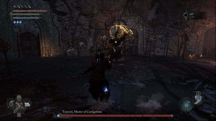 When the boss raises his shield, be ready for a shockwave - Lords of the Fallen: How to defeat Tancred, Master of Castigations boss? - Main - Lords of the Fallen Guide