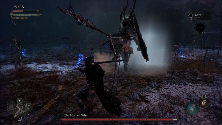 The boss can also burrow underground and jump out after some time - Lords of the Fallen: How to beat boss The Hushed Saint? - Main - Lords of the Fallen Guide