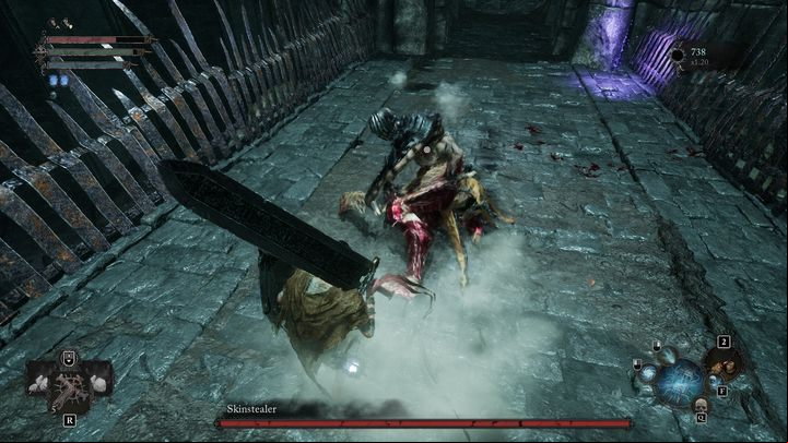 The boss can also dash towards your character - Lords of the Fallen: How to beat Skinstealer boss? - Main - Lords of the Fallen Guide