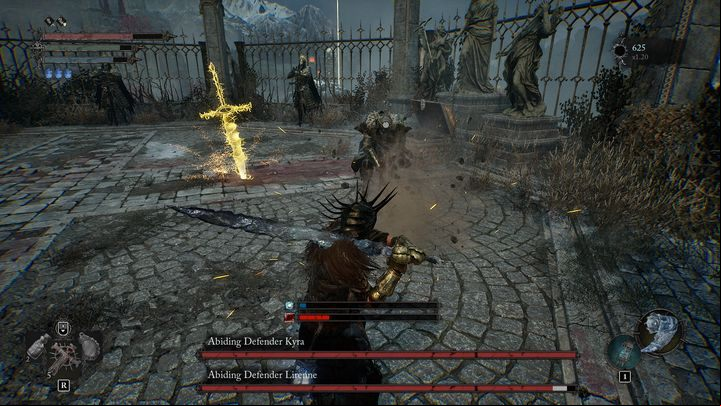 Initially, you can focus on attacking Lirenne, while watching out for Kyra's spells - Lords of the Fallen: How to defeat Abiding Defender Kyra and Abiding Defender Lirenne? - Optional - Lords of the Fallen Guide
