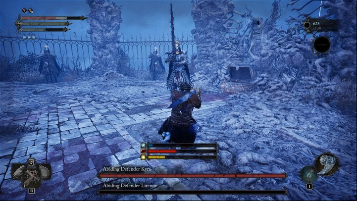When one of the duo dies, start attacking the second one - Lords of the Fallen: How to defeat Abiding Defender Kyra and Abiding Defender Lirenne? - Optional - Lords of the Fallen Guide