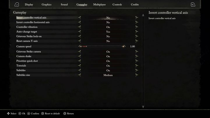 You can find the control settings in Gameplay tab of the menu - Lords of the Fallen: Controls - Appendix - Lords of the Fallen Guide