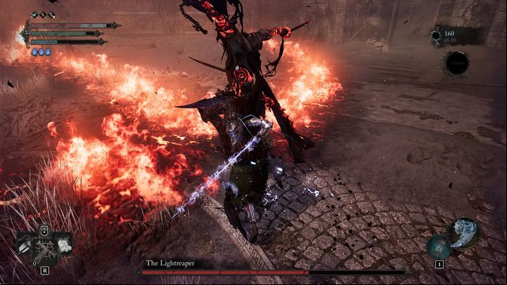 He will jump more often, closing the distance between you - Lords of the Fallen: How to defeat The Lightreaper boss? - Main - Lords of the Fallen Guide
