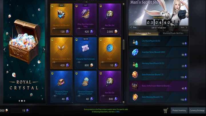 The in-game store sells the Aura for blue crystals which can be obtained with Currency Exchange in the same store - Lost Ark: Crystalline Aura - what are its benefits? - Basics - Lost Ark Guide